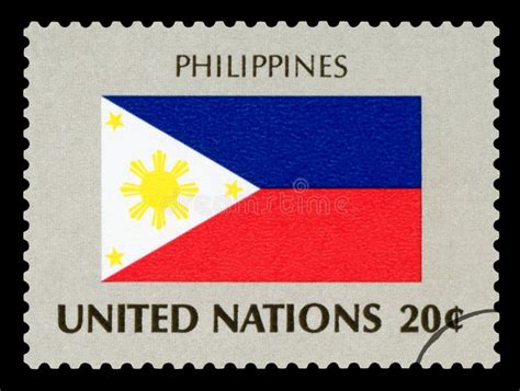 PHILIPPINES Postage Stamp Of Philippines National Flag Editorial