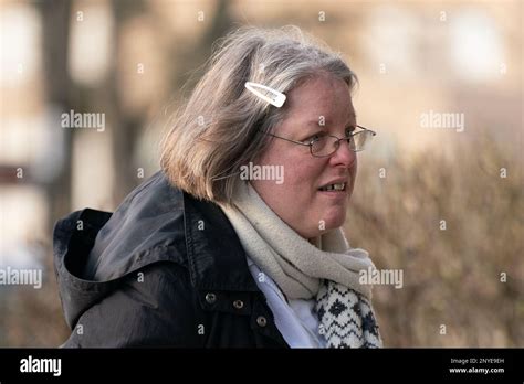 Auriol Grey Arriving At Peterborough Crown Court Cambridgeshire For