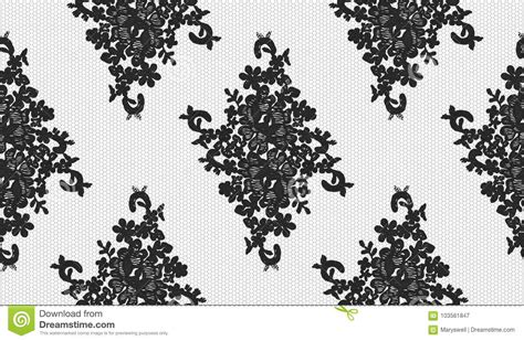 Seamless Vector Black Lace Stock Vector Illustration Of Curve 103561847