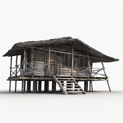 3d model wooden house