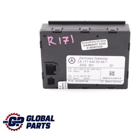 MERCEDES SLK R171 Central Gateway Module ECU Control Unit A1715405045