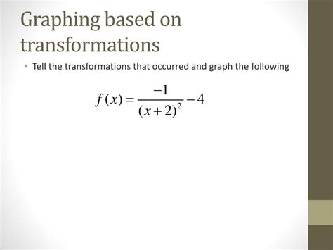 Ppt Graphing Rational Functions Through Transformations Powerpoint