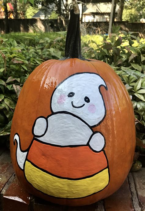 Ghost Painted Pumpkin