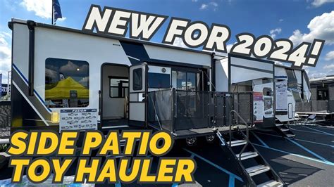 New Side Patio Fifth Wheel Toy Hauler Rv For 2024 2024 Keystone Fuzion