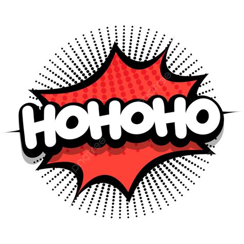 Hohoho Comic Book Speech Explosion Bubble Vector Art Illustration For