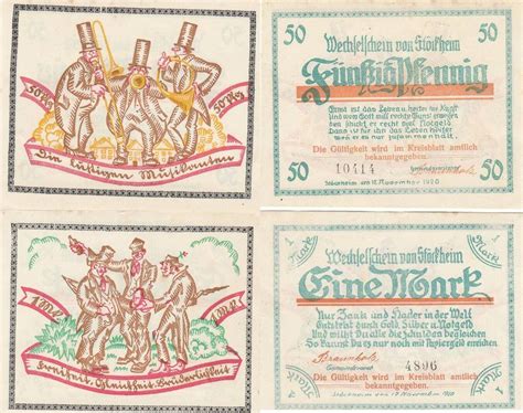 Deutschland Deutsches Land Pfennig Mark Notgeldschein Notgeld