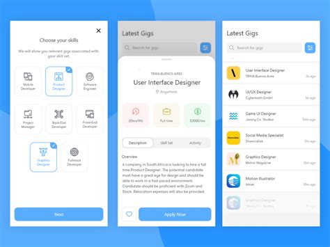 Job App Ui Design By Scrillo Designers Epicpxls