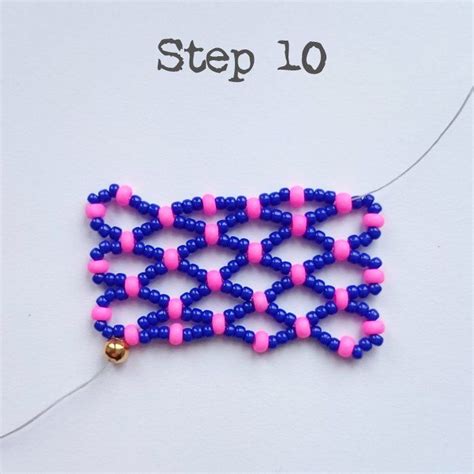 Beadweaving Tutorial How To Do Horizontal Netting Stitch Golden Age