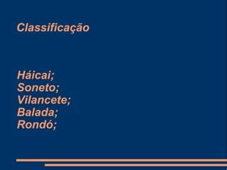 Tipos De Poesias PPT