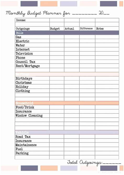 Bill Organizer Spreadsheet — db-excel.com