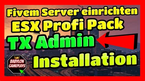 Fivem Server Einrichten Esx Profi Pack Tx Admin Installation