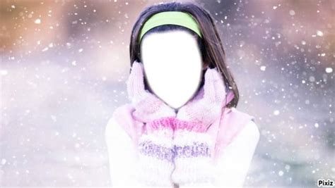 A Woman Wearing A Scarf And Mittens In The Snow