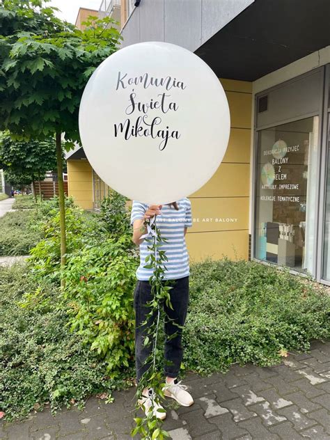 Balon gigant z ruskusem i personalizacją opcjonalnie Be Art