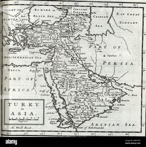 Antique Map Of Persia Turkey In Asia And Arabia Modified From Map