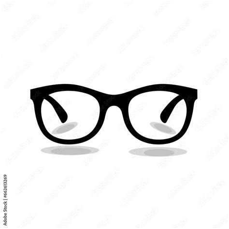 Eyeglass Business Filled Monochrome Logo Eye Sight Glasses Symbol Design Element Created