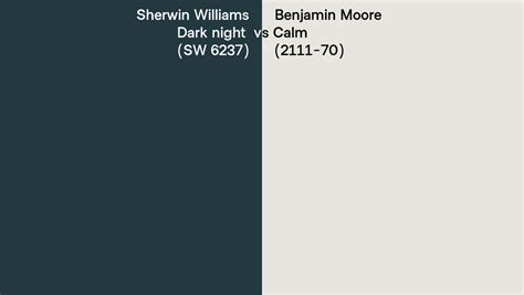 Sherwin Williams Dark Night Sw Vs Benjamin Moore Calm