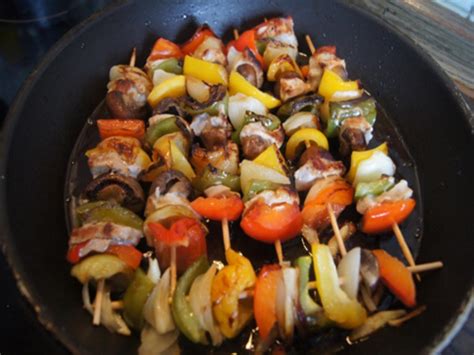 Fleisch Gemüse Spieße Rezept mit Bild kochbar de