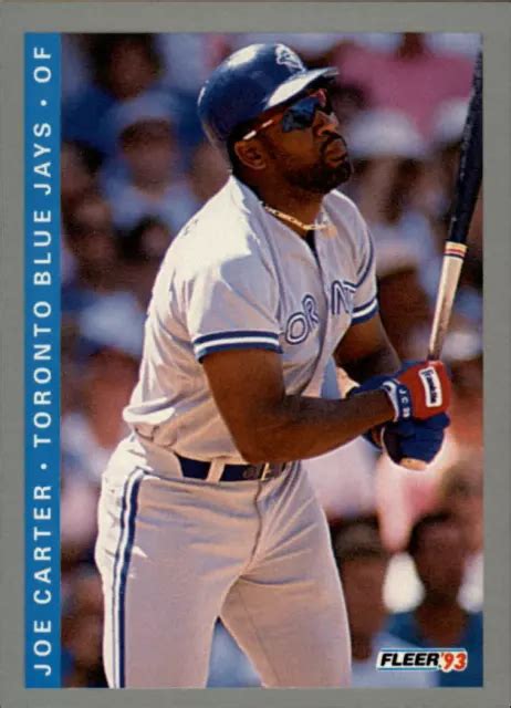 CARTE DE BASEBALL 1993 Fleer Toronto Blue Jays 333 Joe Carter EUR 1 86