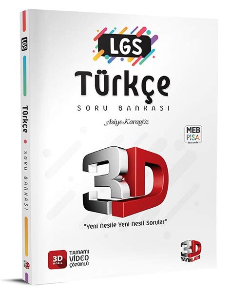 2023 LGS 3D Türkçe Soru Bankası Tamamı Video Çözümlü Asiye Karagöz