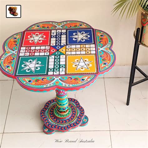 Handmade Ludo Star Table, Ludo Board Game Table, Truck Art Pakistan ...