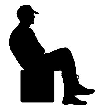 Old Man Sitting Silhouette PNG Free Silhouette Man Sitting On A Chair