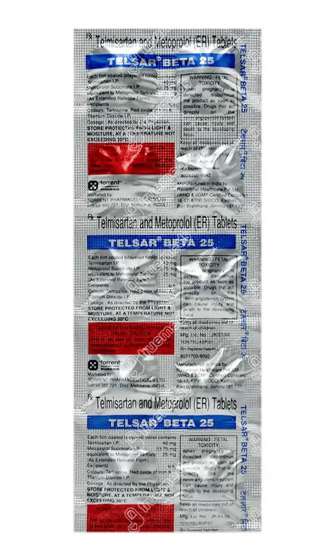 Telsar Beta Mg Tablet Er Uses Side Effects Dosage Price