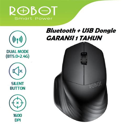 Jual Mouse Silent Dual Mode Bluetooth Wireless Ghz Robot M Mx