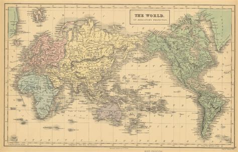 Карта мира, 1854 г. — Открытый картографический архив || старые карты