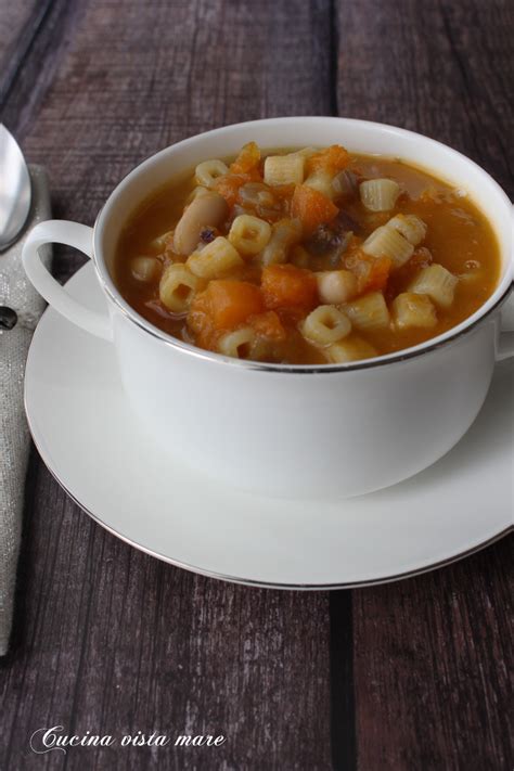 Minestra Zucca E Fagioli Cucina Vista Mare