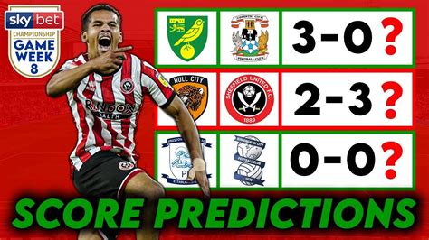 EFL CHAMPIONSHIP PREDICTIONS Game Week 8 YouTube