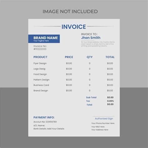 Premium Vector Clean Vector Invoice Design Template For Business