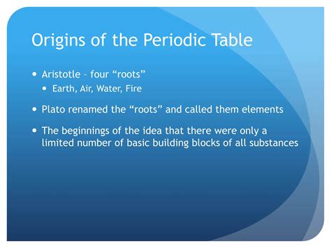 History Of The Periodic Table Ppt