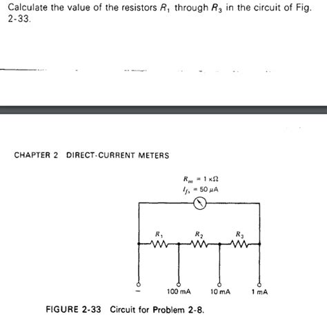 Solved Calculate The Value Of The Resistors R1 Through R3 In