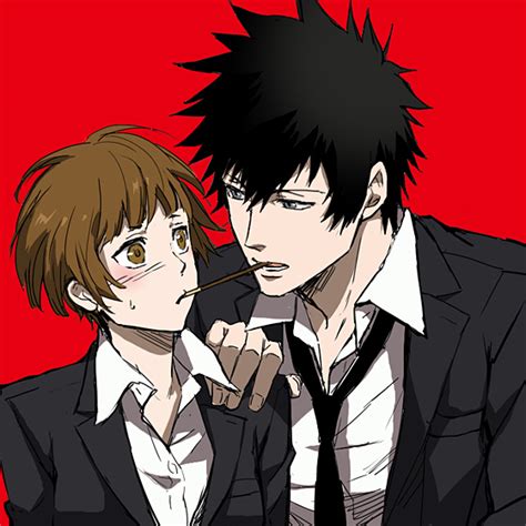 Tsunemori Akane And Kougami Shin Ya Psycho Pass Drawn By Rontaso