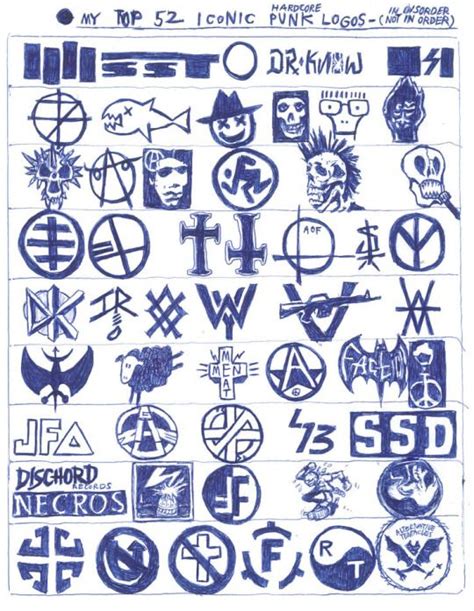 52 Iconic Punk Logos Punk Bands Logos Hobo Symbols Punk Tattoo