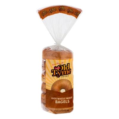 Schmidt Schmidt Old Tyme Bagels 100 Whole Wheat Pre Sliced 6