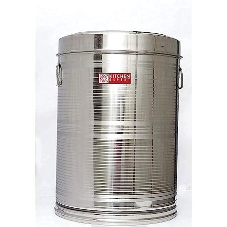 Buy VK Stainless Steel Drum Kothi For Storing Water Grains Rice 50 Kg