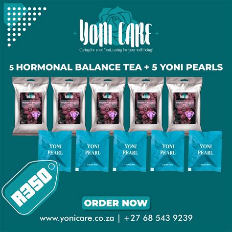 5x Hormonal Balance Tea 5x Yoni Pearls Yoni Care