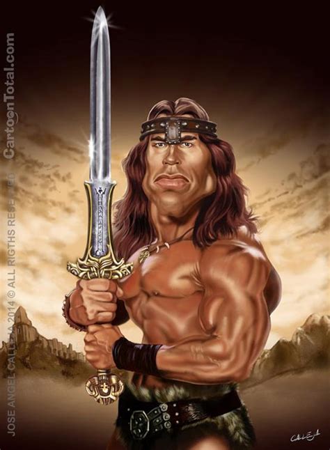 Caricatura De Arnold Schwarzenegger Como Conan 600818