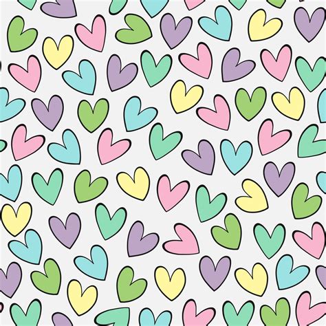 Valentines Day Candy Hearts Seamless Vector Pattern Tile Pastel