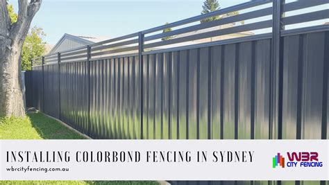 colorbond fencing installation Sydney – WBR City Fencing