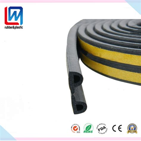 Flexible Window Door Extruded Rubber Sealing Strip EPDM Sponge Foam