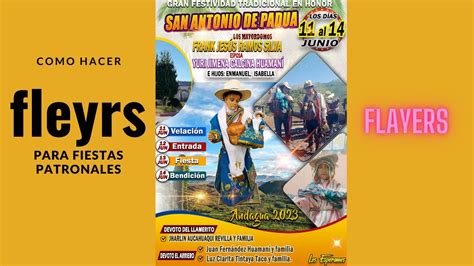 Flyer Para Fiestas Patronales Joselito Lloclle Youtube