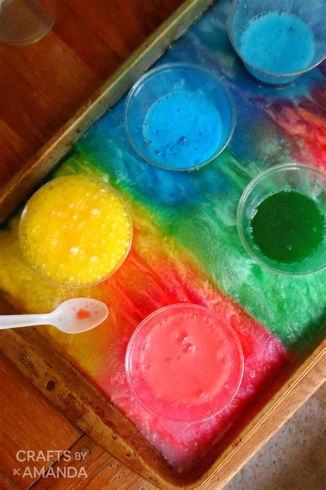 Colorful Baking Soda And Vinegar Reaction Crafts By Amanda Easy