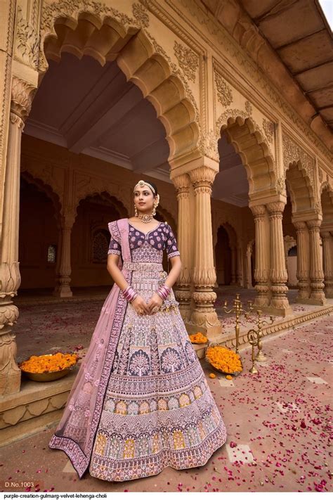 Purple Creation Gulmarg Velvet Lehenga Choli