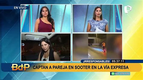 Irresponsabilidad al volante Captan a pareja en scooter en la Vía