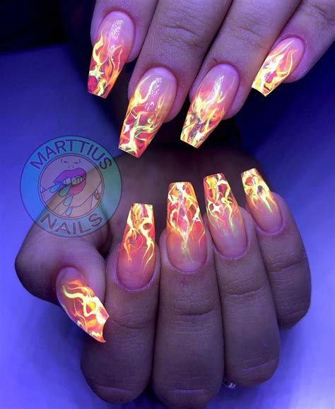 Notpolish Nail Design On Instagram This Set Is Fire 🔥 Marttiusnails