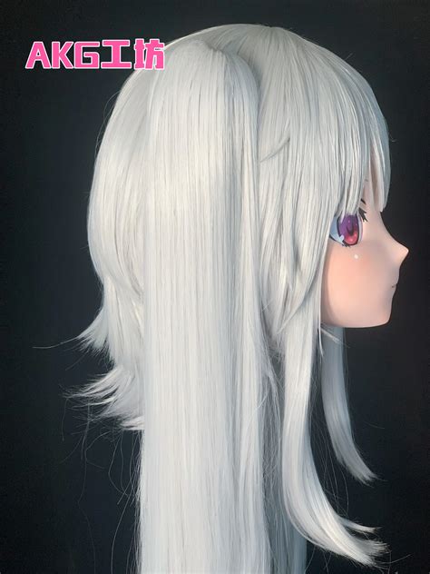 Al27customize Character Emilia Femalegirl Resin Fullhalf Head With Lock Anime Cosplay