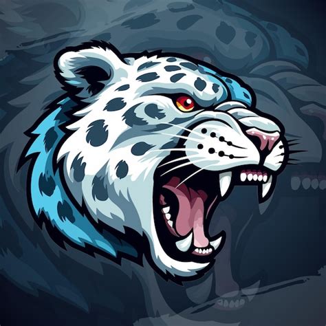 Premium Vector Gaming Design Vector Snow Leopard Mascot Logo For