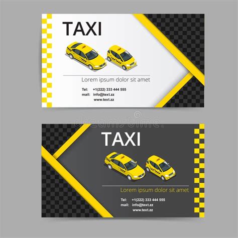 Business Card Design In Black White And Yellow Colors Vector Template